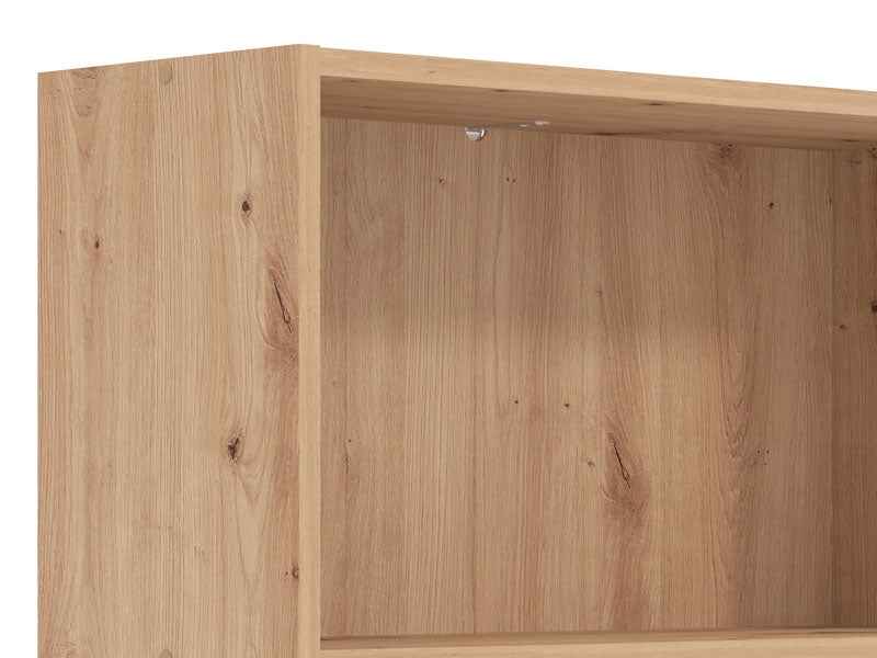 Tomaris Artisan Oak Effect Slim 176.5cm Tall Bookcase Bookshelf Shelving Unit - 11011479