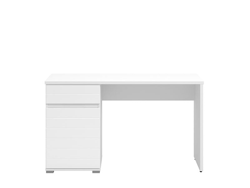 Langdon White Gloss Computer Desk With Drawer and Cupboard - 11011771