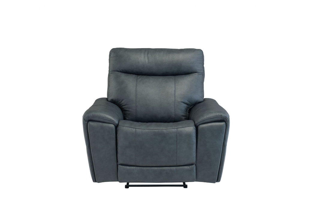 Danetto Vintage Blue Leather Electric Armchair Recliner