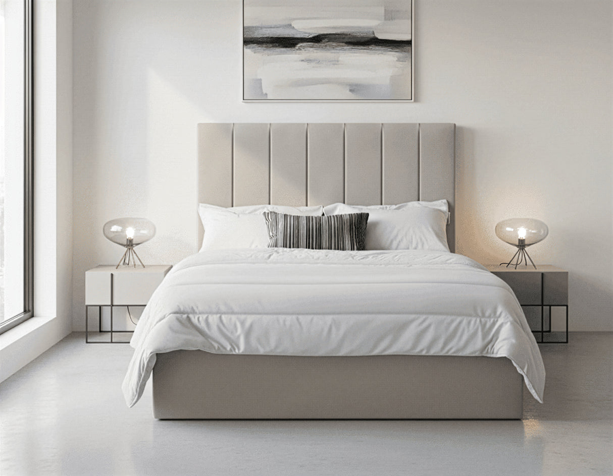 Miracle Sonoma Oak Effect Overbed Unit with Double or Kingsize Bed Bedroom Furniture SET - 3152/MIA