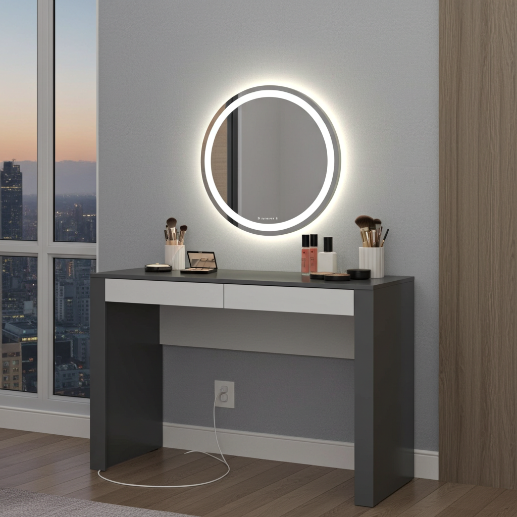 Chicago Grey and White Small Study Desk - ABB-1