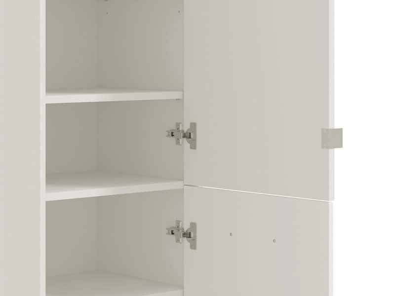 Lisbon White Mirrored 1 Door 30 Pair Tall Slim Shoe Cabinet Cupboard - 11012393