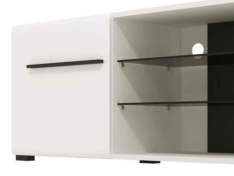 Moderna Large Tall White Gloss TV Cabinet for upto 65inch TV 11008824