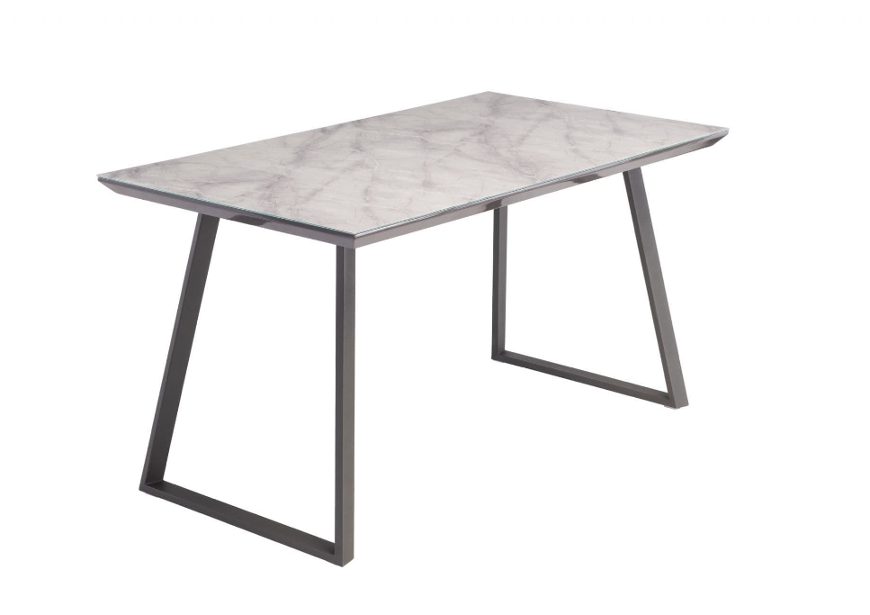 Dinero Grey Marble 140cm Wide Dining Table