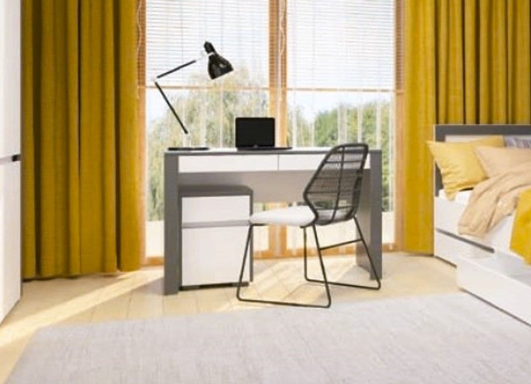 Chicago Grey and White Small Study Desk - ABB-1