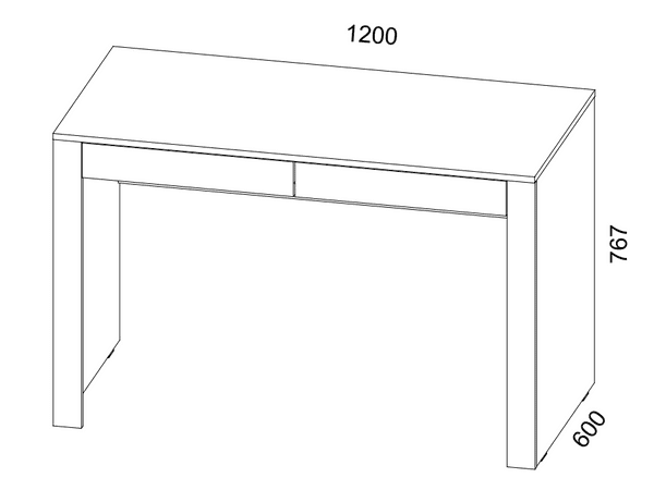 Chicago Grey and White Small Study Desk - ABB-1