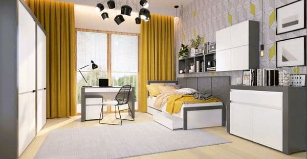 Alabama Large Modern Grey and White Sideboard With Lights - ABK-1 - N13