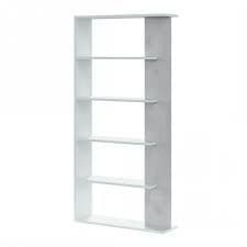 Alina Open Back Room Divider White and Grey Bookcase- 0L2252A