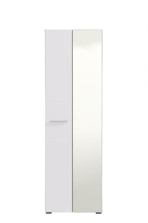 Lucca White Gloss Slim Narrow Shallow Depth Wardrobe for Small Spaces -11008561