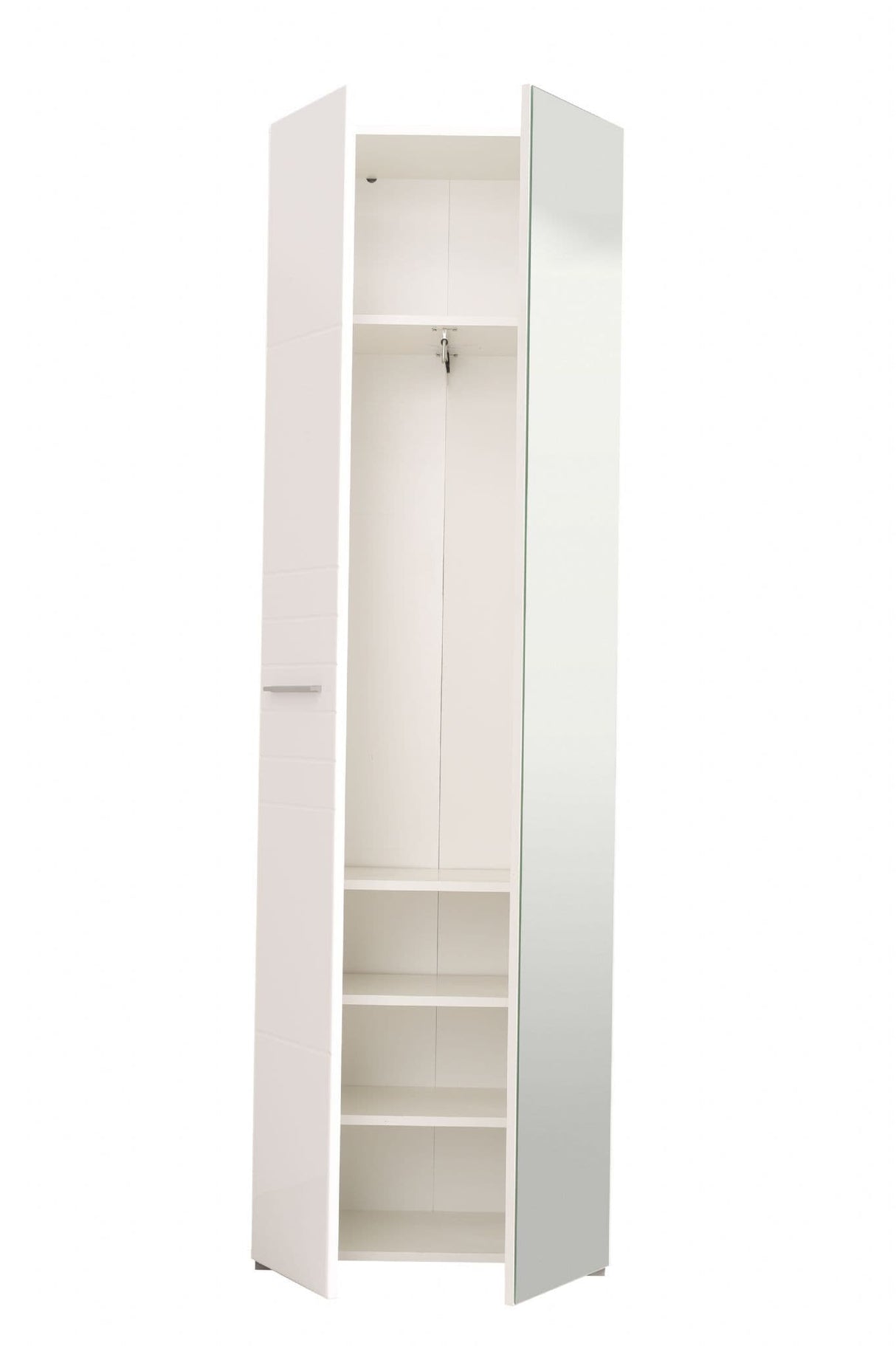 Lucca White Gloss Slim Narrow Shallow Depth Wardrobe for Small Spaces -11008561