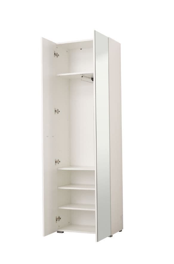 Lucca White Gloss Slim Narrow Shallow Depth Wardrobe for Small Spaces -11008561