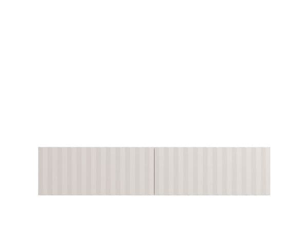 Ambrelle White Slat Effect Wall Mounted Floating Wide 154cm Large TV Entertainment Unit 11014661