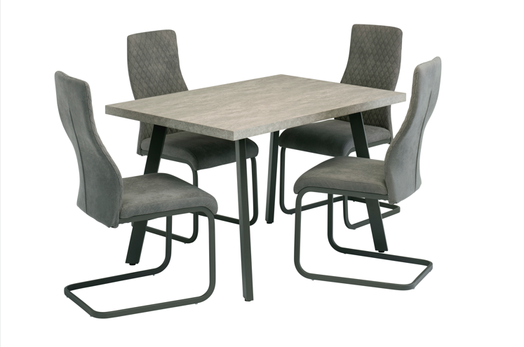 Thena 1.2m wide Light Grey Dining Table