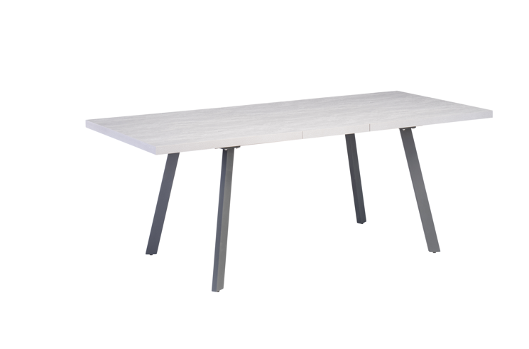 Thena 1.6m wide Extending Light Grey Dining Table