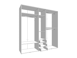 York Oak Effect And Grey 5 Door 3 Drawer Wardrobe - 11012287