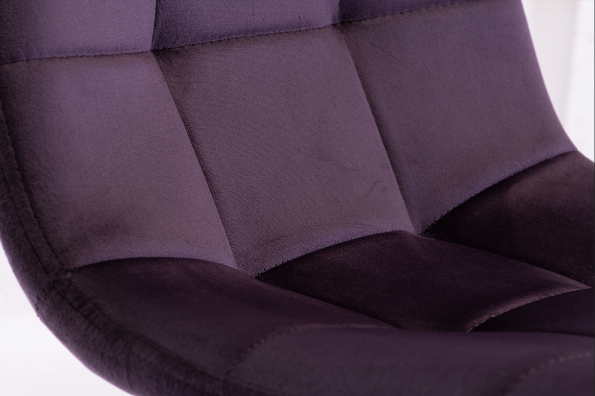 Vella Set Of 2 Velvet Counter Stool Aubergine