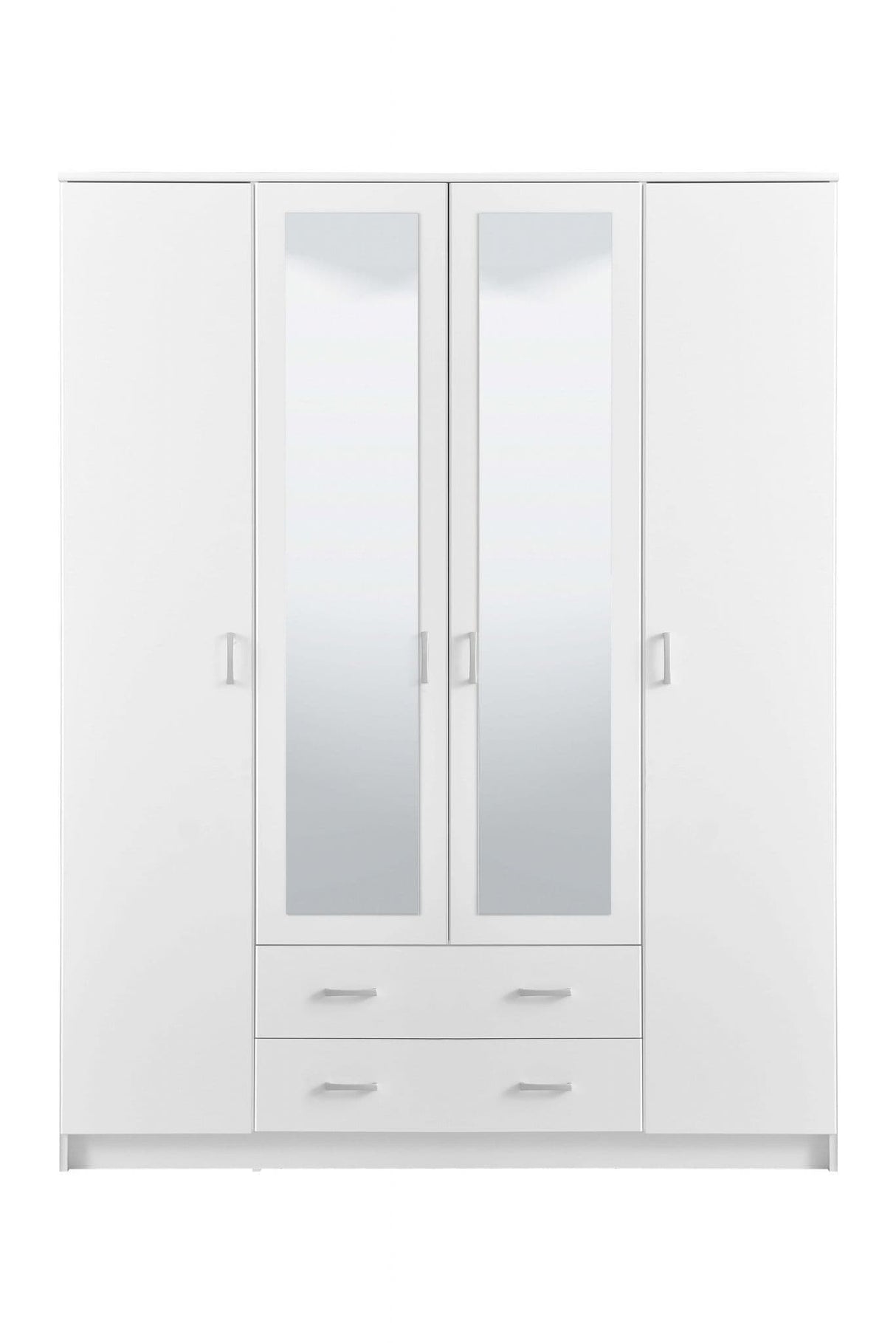 Bonne 4 Door 2 Drawer Wardrobe in White