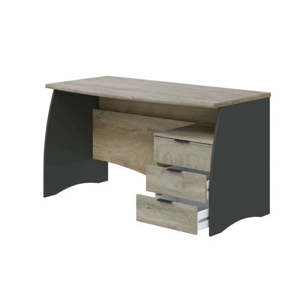 Pronte Oak and Grey Large Office Desk With Drawers- 0Z4625C