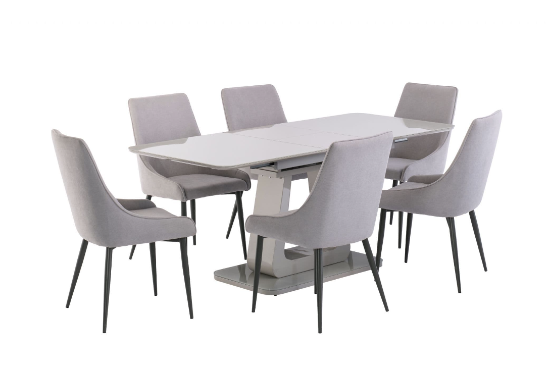 Kalaghaer 140cm Extendable Dining Table Light Grey