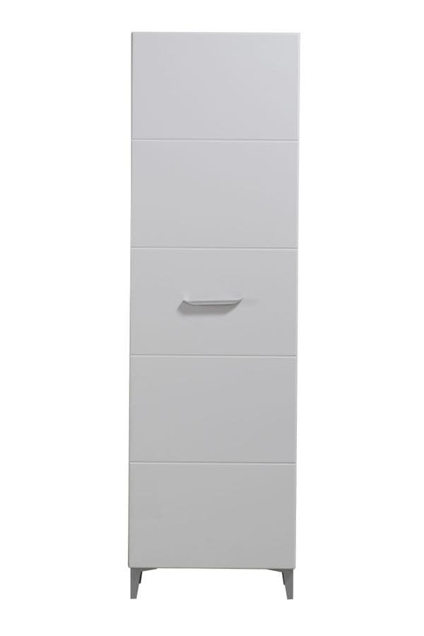Livorno Tall Slim White Gloss Narrow Depth Wardrobe- 11008568