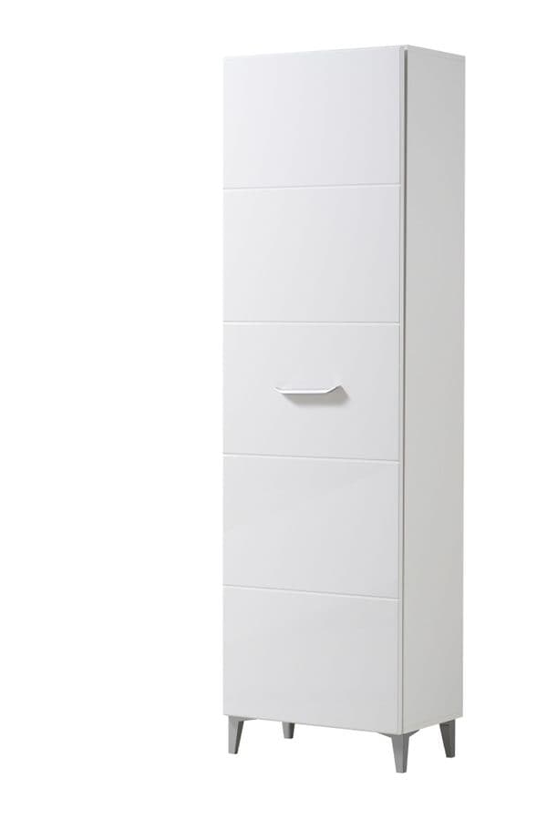 Livorno Tall Slim White Gloss Narrow Depth Wardrobe- 11008568