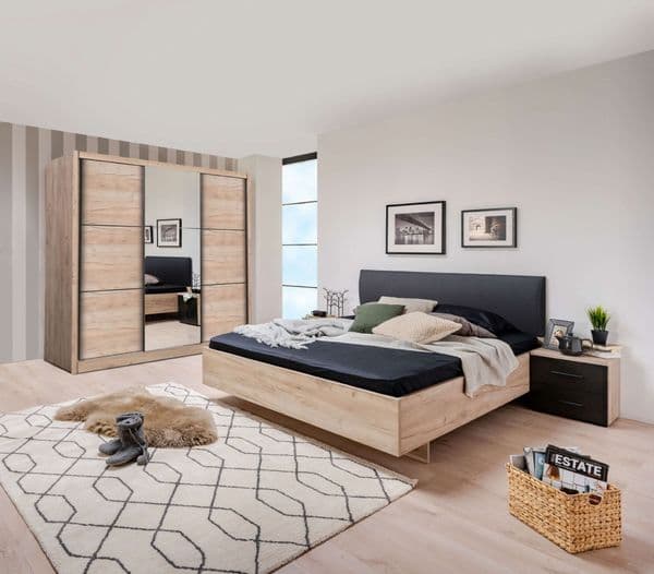 Nancy Extra Large Oak 3 Sliding Door Wardrobe Slider 245cm Wide -11008280