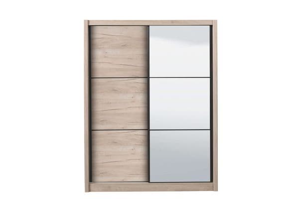 Nancy Oak 2 Door Sliding Door Wardrobe Slider 166cm Wide- 11008274
