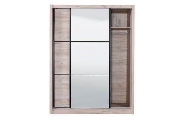 Nancy Oak 2 Door Sliding Door Wardrobe Slider 166cm Wide- 11008274