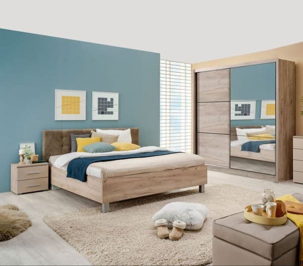 Nancy Oak 2 Door Sliding Door Wardrobe Slider 215cm Wide- 11008278