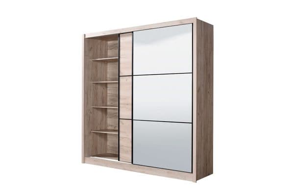 Nancy Oak 2 Door Sliding Door Wardrobe Slider 215cm Wide- 11008278