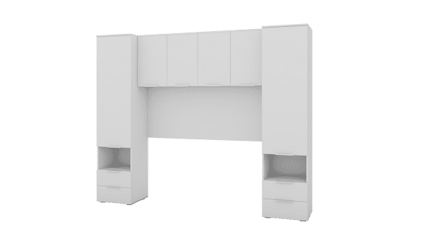 Santino Matte White Over Bed Storage Unit - 3485RZ