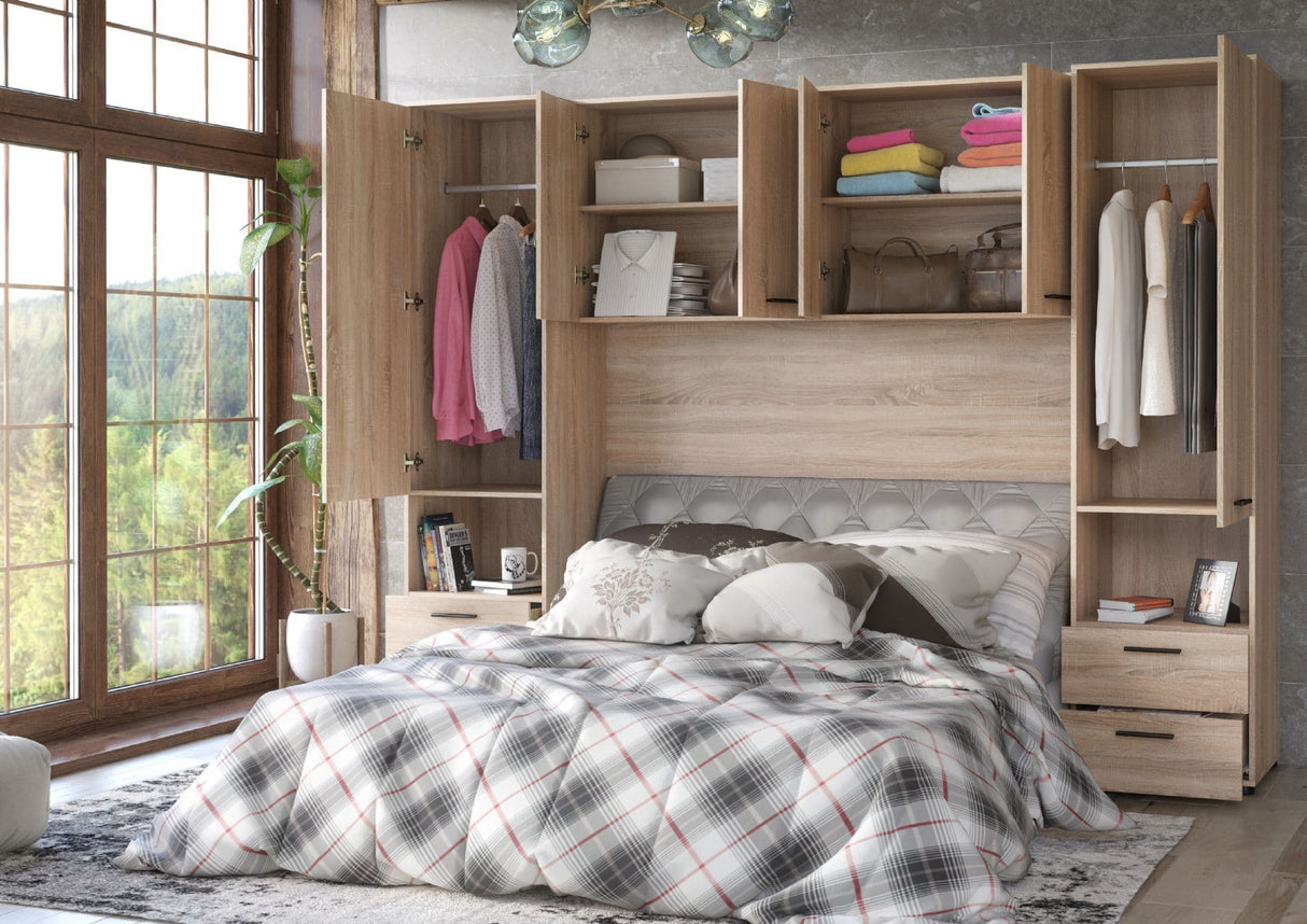 Miracle Overbed Unit in Light Oak