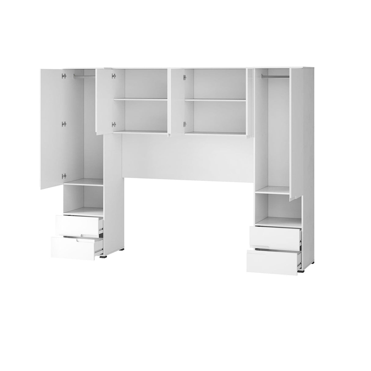 Miracle Overbed Storage Unit in White