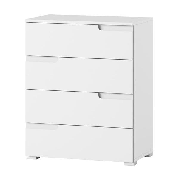 Serene White Gloss Wide Chest of Drawers S4