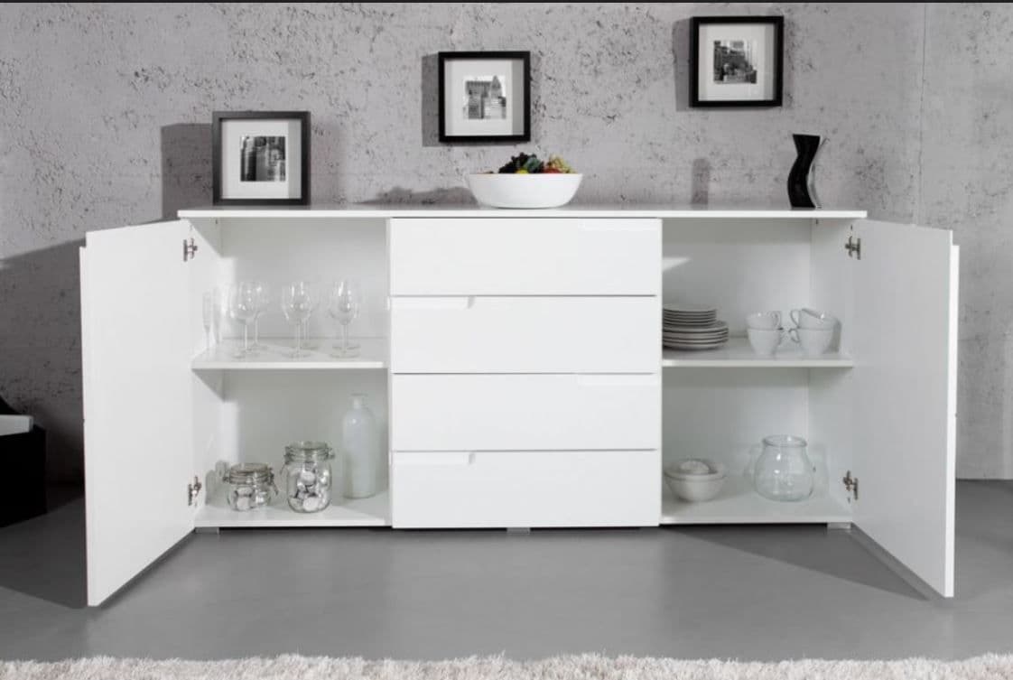 Serene Large Sideboard in Glossed White