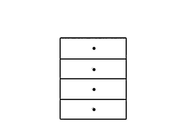 Serene White High Gloss Narrow Chest of Drawers S2