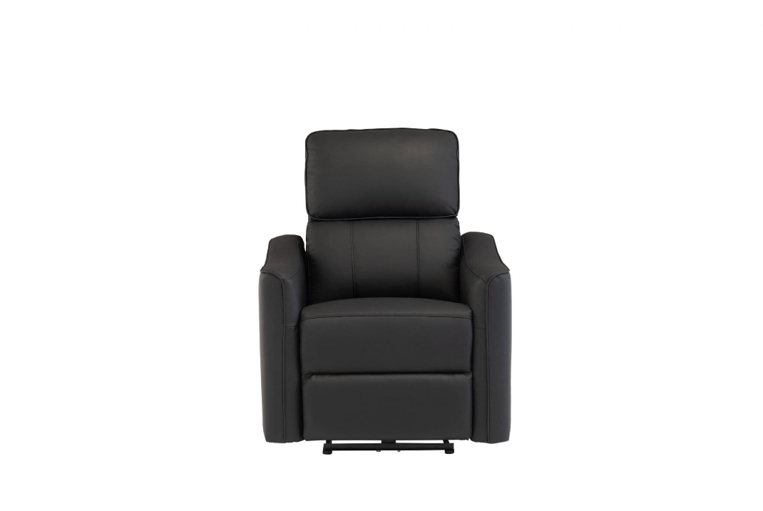 Claudio Black Leather Electric Reclining Armchair