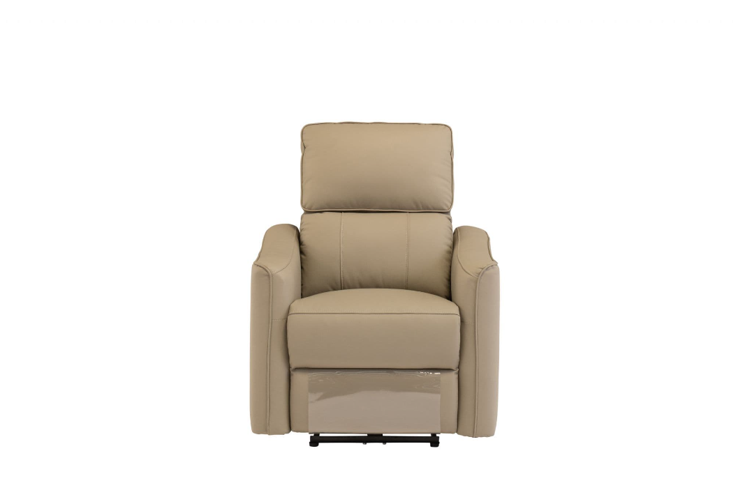 Claudio Taupe Leather Electric Armchair Recliner