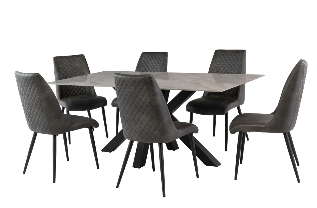 Cori Rebecca Grey Dining Table 180cm
