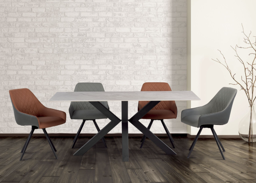 Cori Rebecca Grey Dining Table 180cm