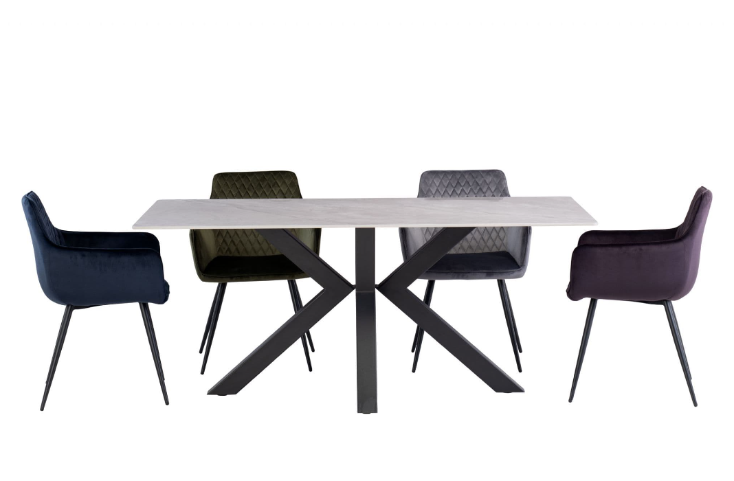 Cori Rebecca Grey Dining Table 180cm