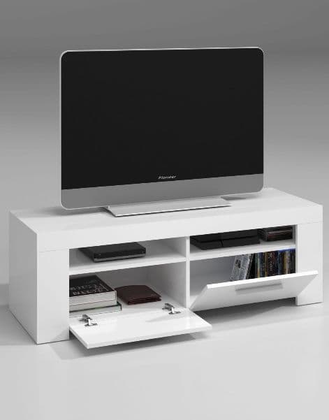Kuno Artic White TV Cabinet Entertainment Unit-006621A