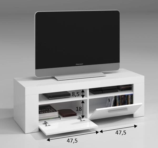 Kuno Artic White TV Cabinet Entertainment Unit-006621A
