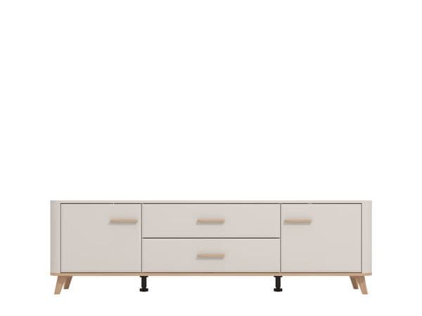 Darvaux Cashmere And Oak Effect Large Wide 180cm TV Cabinet Unit - 11014490