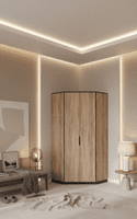 Firo Corner Wardrobe in Oak Effect