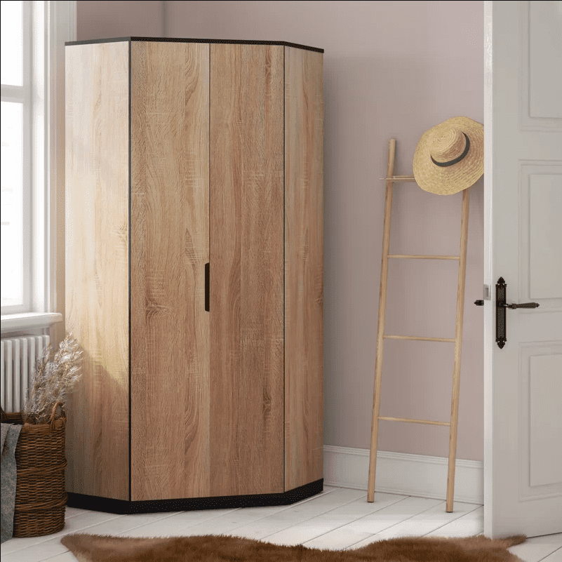 Firo Corner Wardrobe in Oak Effect