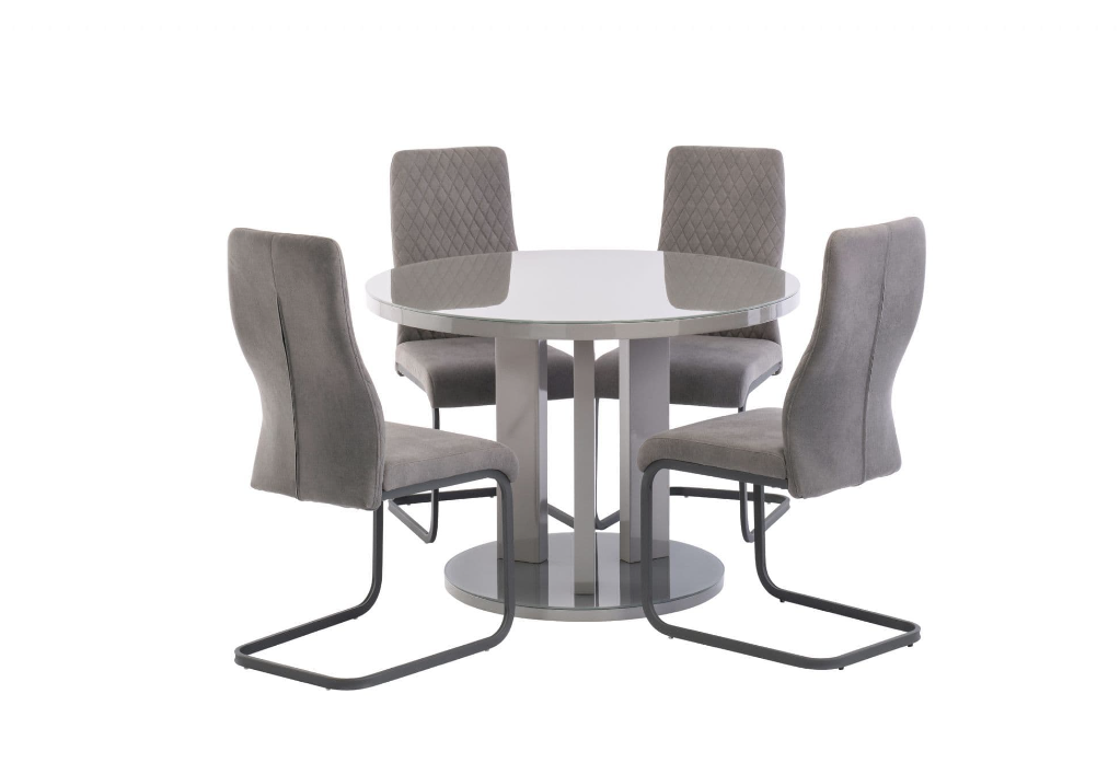 Ellio Grey Dining Table 107cm