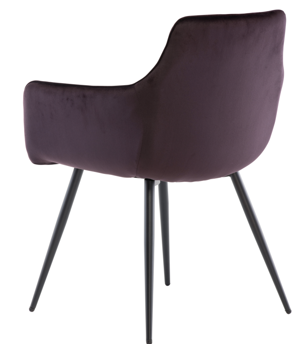 Felixstove Aubergine Set Of 2 Velvet Dining Armchairs