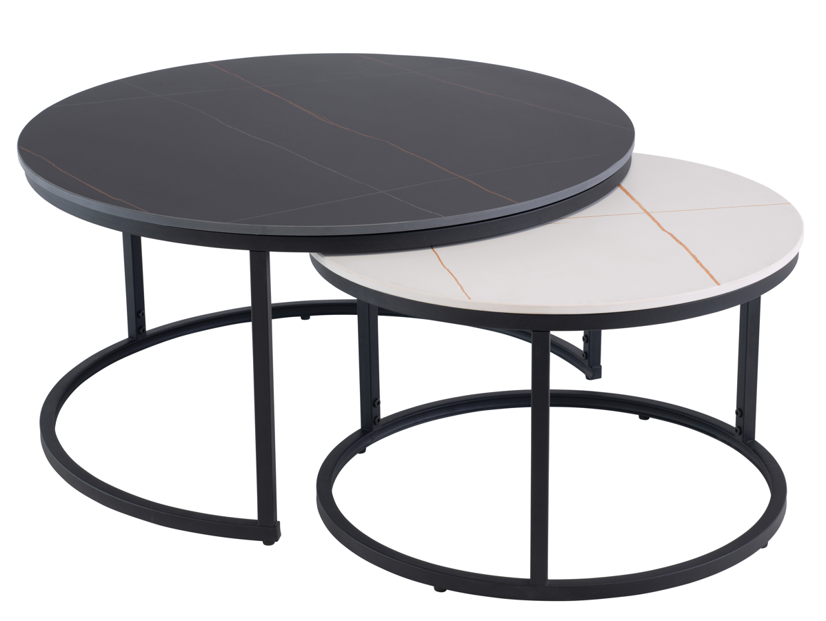 Ferranne Black/White Coffee Table Set