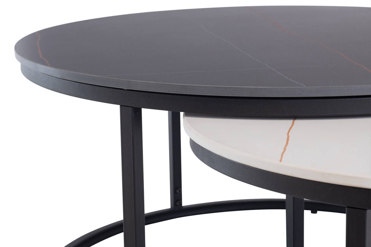 Ferranne Black/White Coffee Table Set